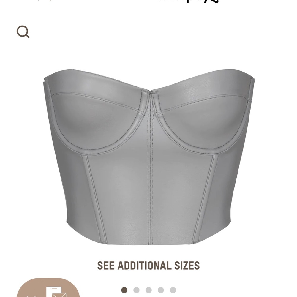SKIMS faux leather corset
